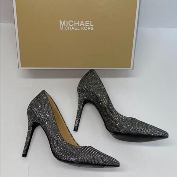 NWB MICHAEL kors silver pump shoes - Picture 6 of 7